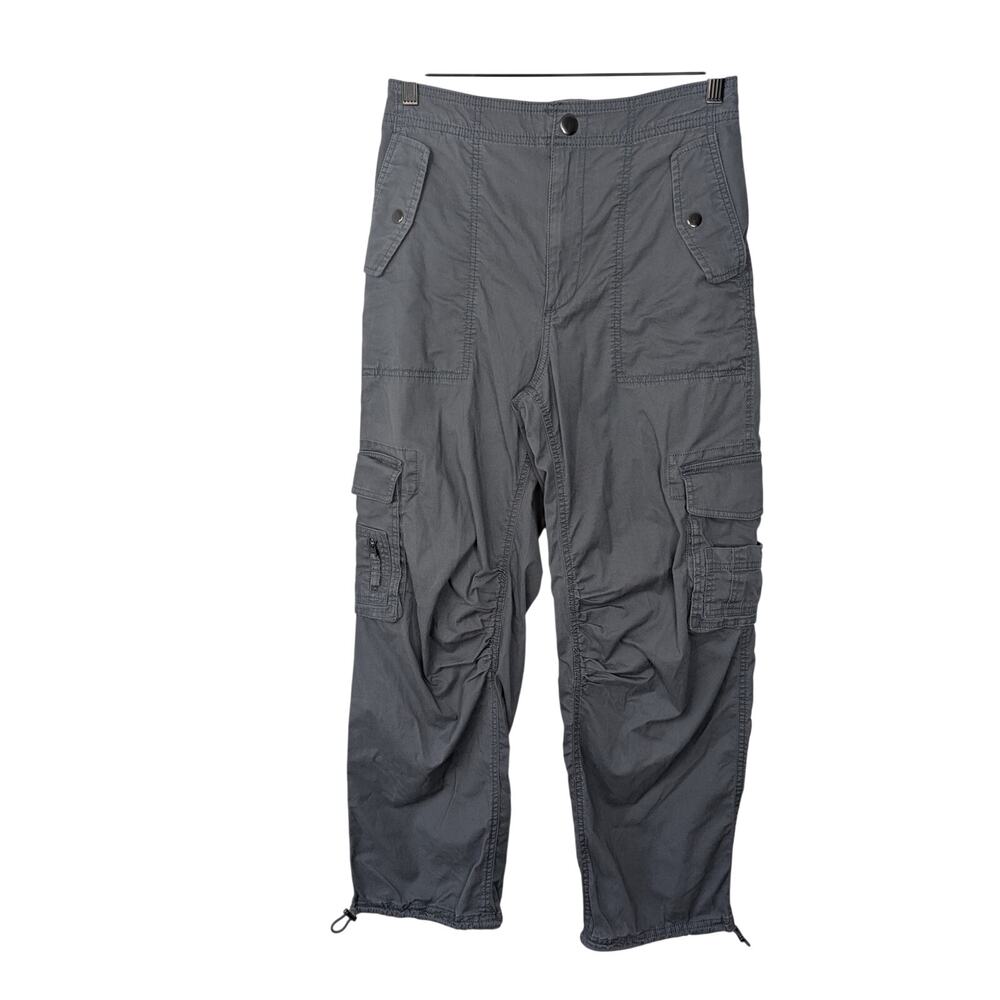 Men's Abercrombie & Fitch Grey Y2K Style Utility Cargo Straight Leg Pant